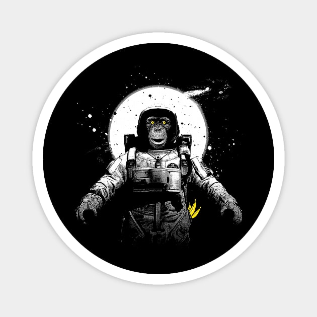 Astronaut Monkey Magnet by CyberpunkTees